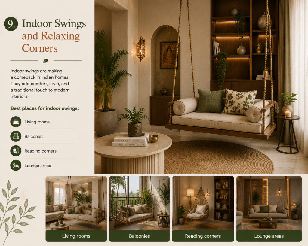 Indoor Swings and Relaxing Corners